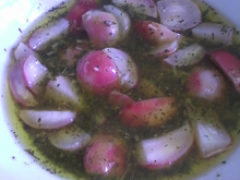 Rabanetes para churrasco