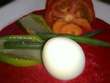 Creme de beterraba com legumes