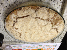 Bolo de banana com farofa