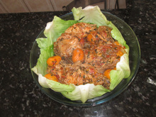 Frango com Pequí e repolho