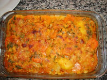 Moqueca gratinada
