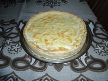 Quiche de queijo com presunto