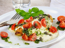 Peito de Frango Cremoso com Alcaparras