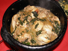 Frango com espinafre