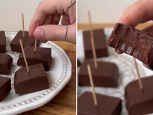 Fudge de chocolate da série Wandinha com apenas 2 ingredientes e pronto rapidinho