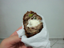 Quibe recheado com mussarela