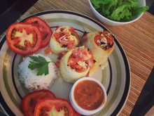 Enroladinho de filé de peixe