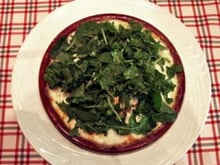 Risoto de rúcula e mussarela