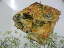 Torta de brócolis e queijo