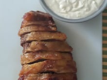 Picanha assada com creme parmesão