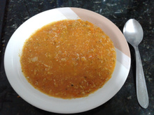 Creme de Abóbora com frango