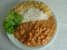 Estrogonofe de camarão