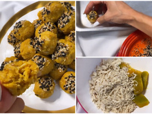 Salgadinho fit de abóbora e frango: ótima opção pra levar pro trabalho ou comer com salada em qualquer refeição