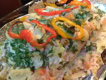 Filé de salmão recheado