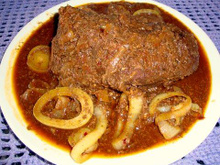 Picanha temperada com vinho tinto seco na pressão