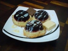 Torta espelhada de manga