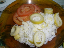 Arroz com broto de bambu