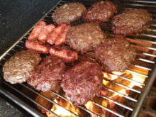 Hambúrguer caseiro para churrasco