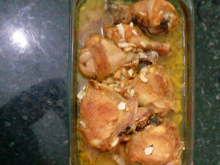 Coxas e sobrecoxas na cerveja