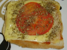 Pizza rápida de pão de forma