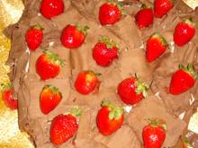 Bolo floresta negra de morango