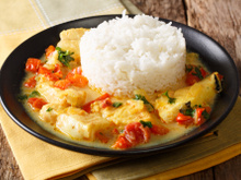 Merluza ao leite de coco