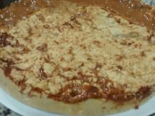 Cuca de banana com doce de leite
