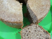 Bolo de fubá enriquecido com farelo de trigo