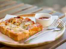 Pizza de pão de forma