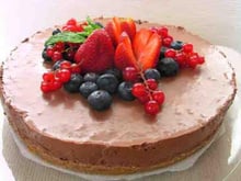 Torta gelada de chocolate