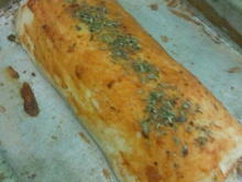 Rocambole de sobras de arroz