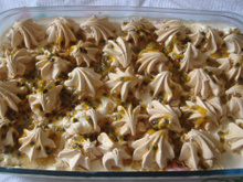 Gelado de banana e maracujá