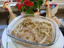 Carne gelada com alcaparras