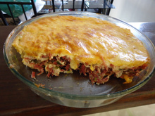 Escondidinho de carne seca com mandioca