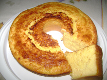 Bolo de milho com leite condensado amor perfeito