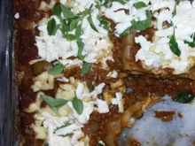 Lasanha de soja e queijo minas light