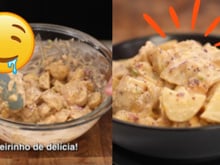 Salada de batata bolinha que aprendi com um chef: essa receita é muito prática e sempre dá certo