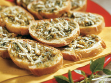 Bruschettas ao manjericão