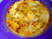 Filé de abadejo gratinado