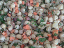 Grão-de-bico com bacon