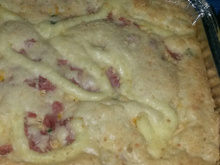 Torta de liquidificar de frango com presunto