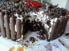 Torta chiffon de chocolate meio amargo