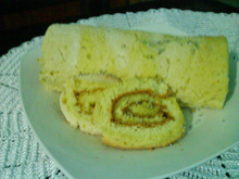 Rocambole de abacaxi com hortelã (sem lactose)
