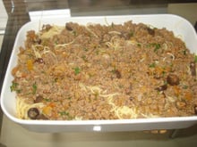 Macarrão com carne moída