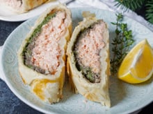 Salmão Wellington na air fryer