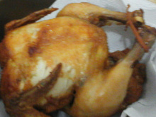 Frango inteiro na panela de pressão