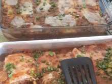 Lasanha de berinjela à bolonhesa