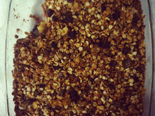 Torta integral de maçã e granola