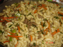 Macarrão com peito de peru