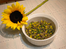 Carne moída com milho verde